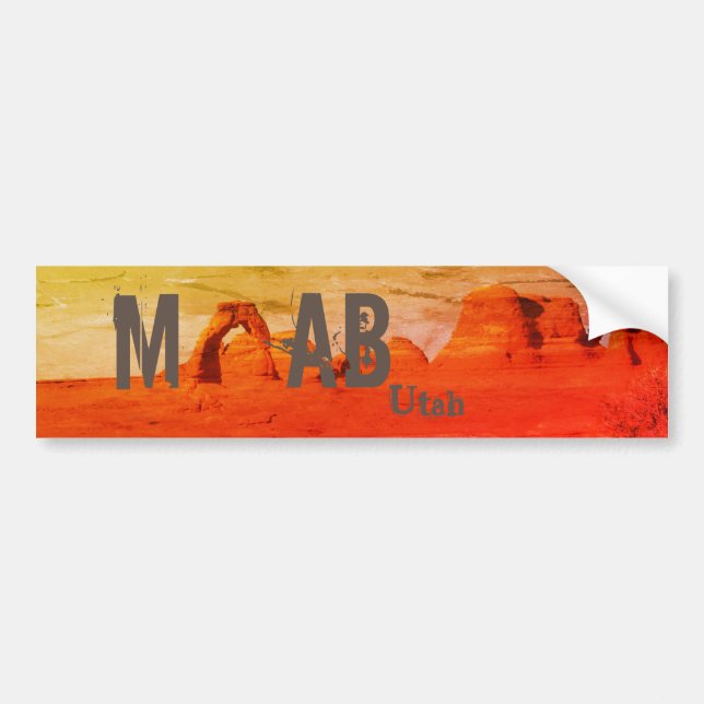 Moab Utah wölbt Nationalpark Autoaufkleber (Vorne)