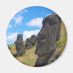 Moai auf der Osterinsel Rano Raraku Magnet