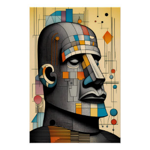 Moai des 21. Jahrhunderts - Ken Gage Tiki-Kunst Poster