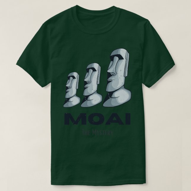 Moai Oaster Islands Rapa Nui Statues Heads Mystery T-Shirt (Design vorne)