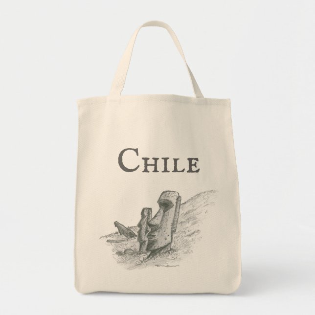 Moai, Osterinsel, Chile Tragetasche (Vorne)