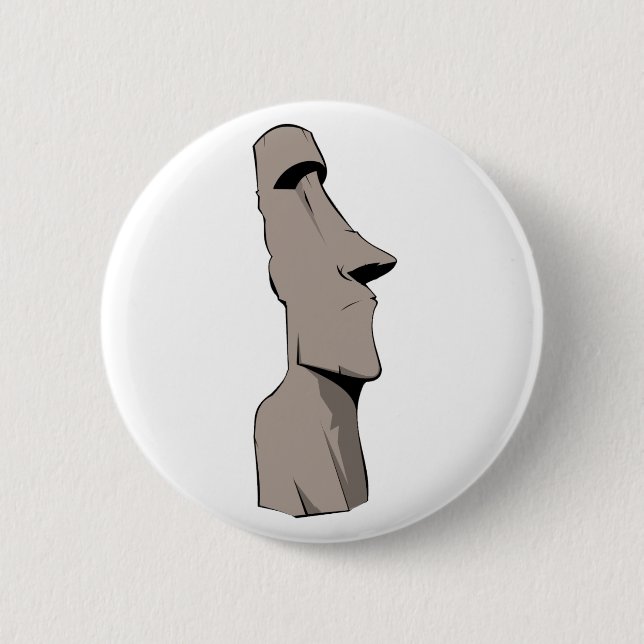 Moai (Osterinsel) Statue Button (Vorderseite)