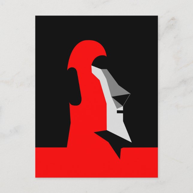 Moai Postkarte (Vorderseite)