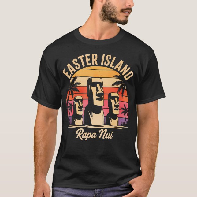 Moai-Statue Osterinsel T-Shirt (Vorderseite)