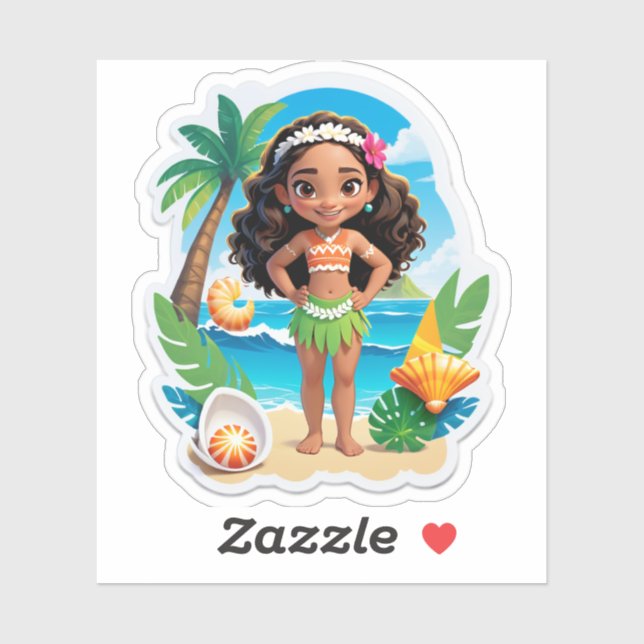 Moana’s Island Birthday Vibes! Aufkleber (Blatt)