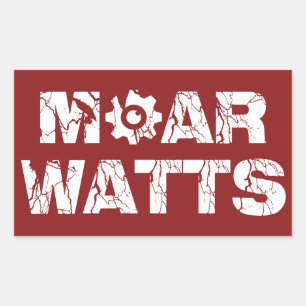 Moar Watts Rechteckiger Aufkleber