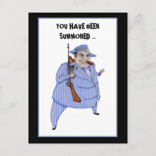 Mob Boss Meurtre Mystère Invitation Carte postale