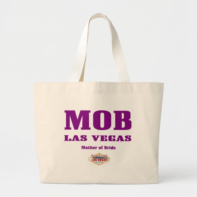 MOB "Mutter der Braut" Las Vegas Classic Tote Bag Jumbo Stoffbeutel (Vorne)