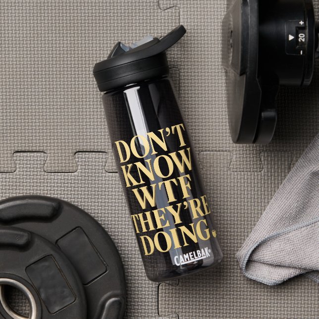 Mob Wife Energy: “Don’t Know WTF” Design Trinkflasche (Fitnessstudio (gedreht))