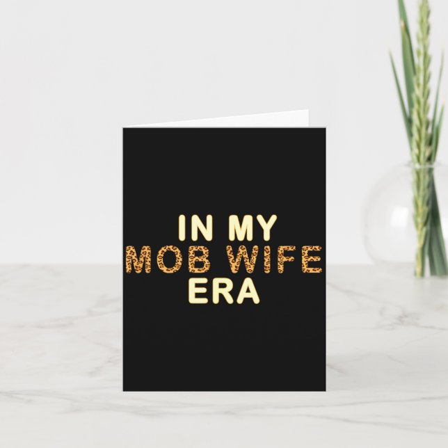 Mob Wife Era Shirt Swea Funny Gift For Women  Karte (Vorderseite)
