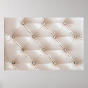Möbel für die Beförderung in hellbeige Leder Poster