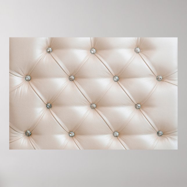 Möbel für die Beförderung in hellbeige Leder Poster (Vorne)