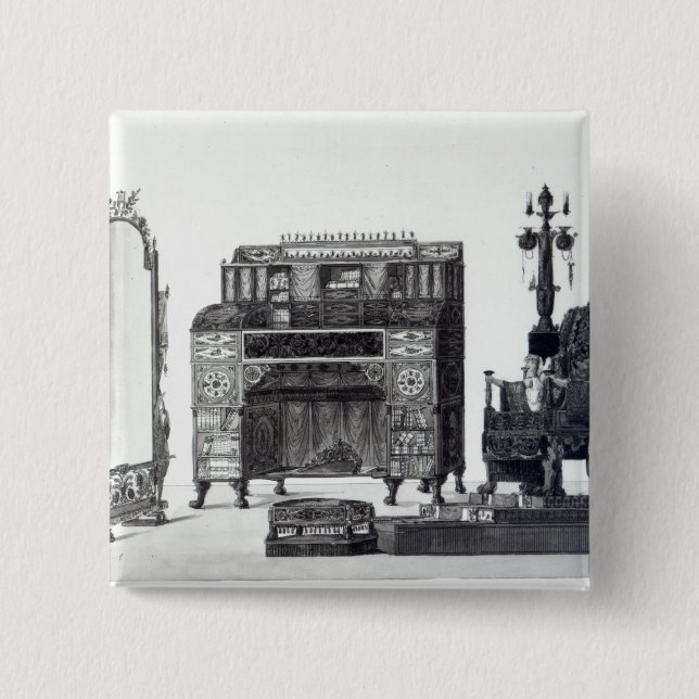 Möbel in der griechischen Art Button (Vorderseite)