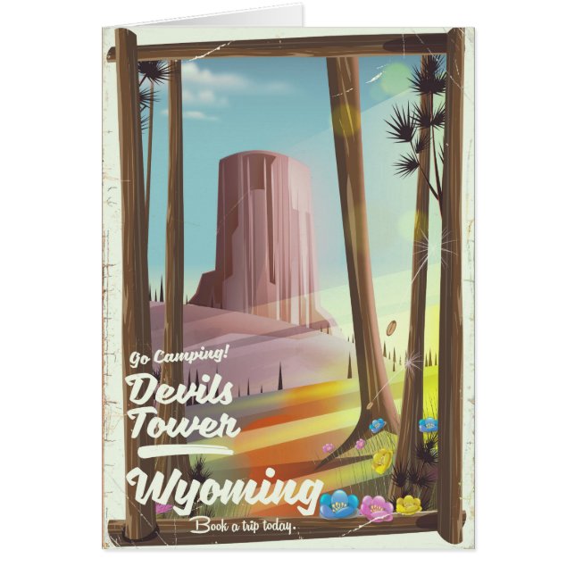 Möbelturm, Wyoming Vintages Camping drucken. (Vorne)