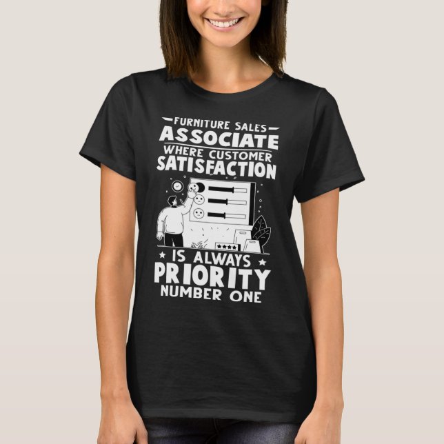 Möbelverkauf Zufriedenheit des Kunden T-Shirt (Vorderseite)