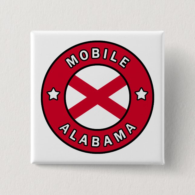 Mobile Alabama Button (Vorderseite)