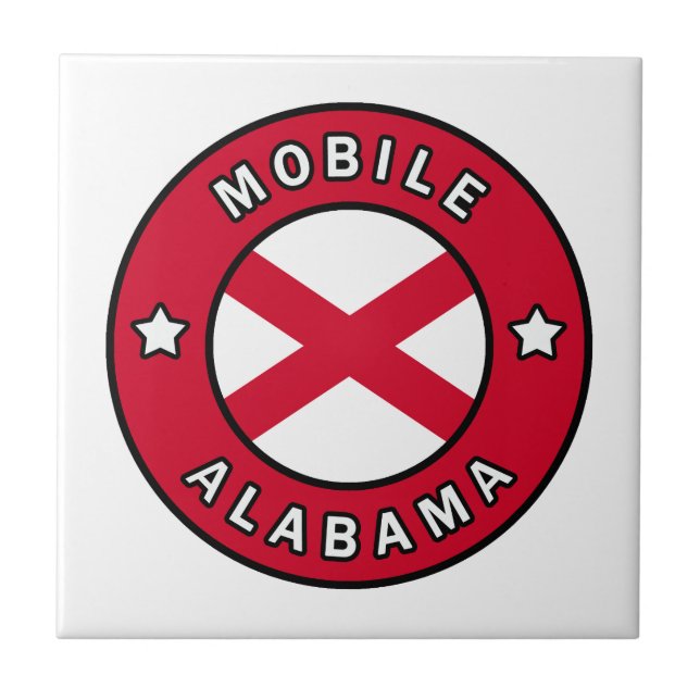 Mobile Alabama Fliese (Vorderseite)