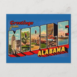 Mobile Alabama Retro-Grußpostkarte Postkarte