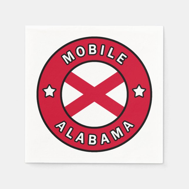 Mobile Alabama Serviette (Vorderseite)