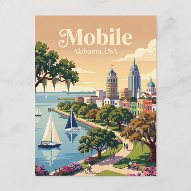 Mobile, Alabama USA Postkarte (Vorderseite)