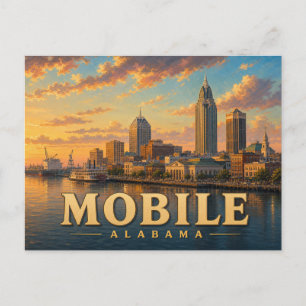 Mobile Alabama Vintage-Reisepostkarte Postkarte
