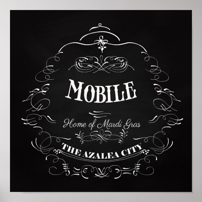 Mobile, Alabama - Zuhause der Mardi Gras Poster (Vorne)