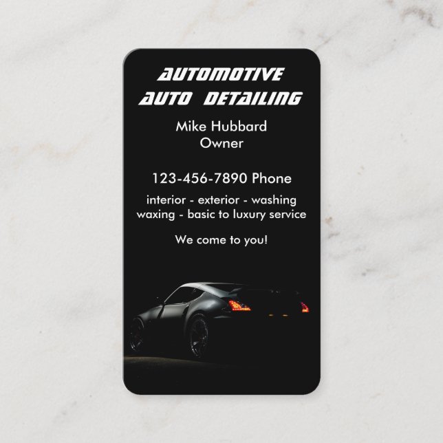 Mobile Auto Detection Service Business Card Visitenkarte (Vorderseite)