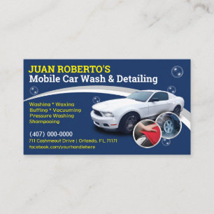 Mobile Auto Wash & Detailing - Druckwaschmaschine Visitenkarte