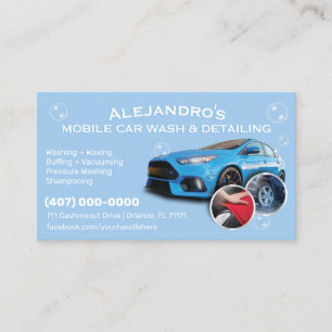 Mobile Auto Wash & Detailing - Druckwaschmaschine Visitenkarte