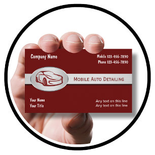 Mobile Autodetailing-Dienstleistungen Visitenkarte