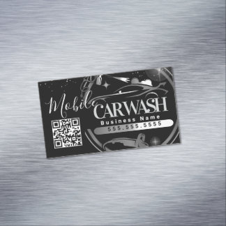 Mobile Autowaschanlage Detail - Geschäft-Logo QR-C Magnetische Visitenkarte