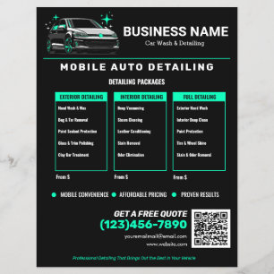 Mobile Autowäsche & Detailanpassung individuell Flyer