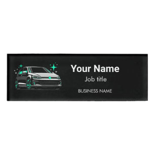 Mobile Autowäsche & Detailanpassung individuell Namenschild