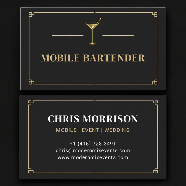 Mobile Bartender Professional Visitenkarte (Von Creator hochgeladen)