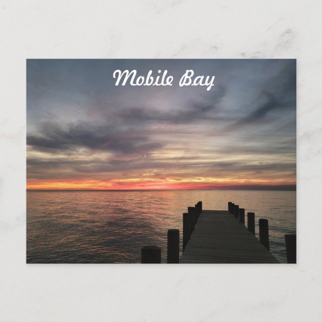 Mobile Bay Sunset Postkarte (Vorderseite)