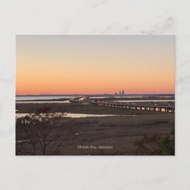 Mobile Bay Sunset Postkarte (Vorderseite)