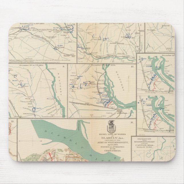 Mobile, Blakely, Messinger's Ferry-Canton Mousepad (Vorne)