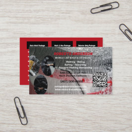 Mobile Car Wash Auto im Detail Automotive QR CODE Visitenkarte