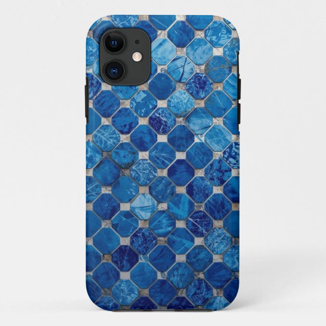 Mobile Case für das blaue Mosaikbild (Rückseite)