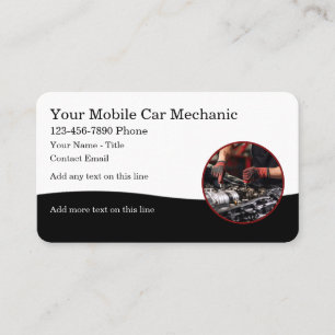 Mobile KFZ-Automechaniker Visitenkarten Visitenkarte
