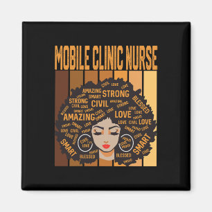 Mobile Klinik Krankenschwester Mächtiger Schwarzer Magnet