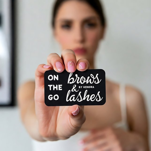 Mobile Lashes Brows Visitenkarte (Mobile Lashes Brows Business Cards)