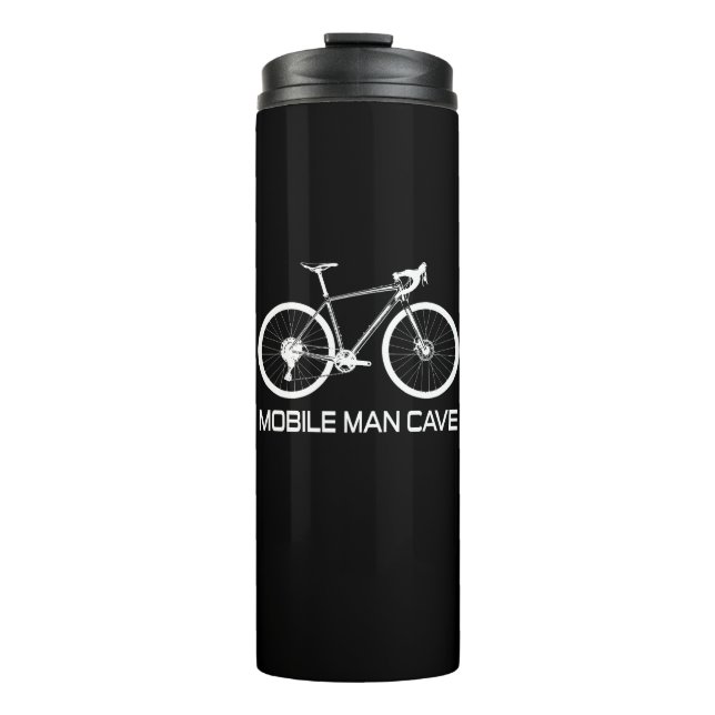 Mobile Man Cave Bike Thermosbecher (Vorderseite)