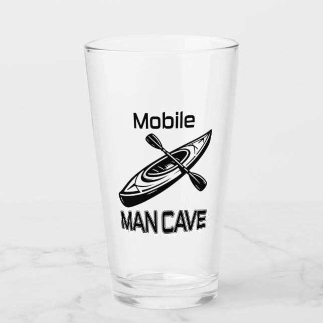 Mobile Man Cave Kayak Glas (Vorderseite)