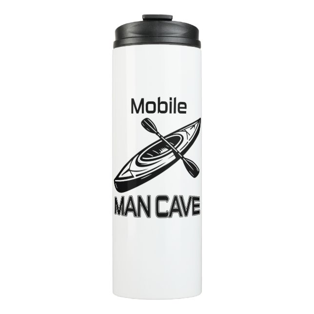 Mobile Man Cave Kayak Thermosbecher (Vorderseite)