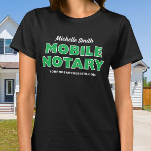 Mobile Notar Green Black Personalisiert T-Shirt