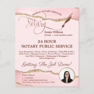 Mobile Notar & Kredit Signing Agent Pink Achat Fly Flyer