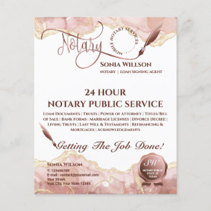 Mobile Notar & Kreditunterzeichnungsagent Blush Pi Flyer