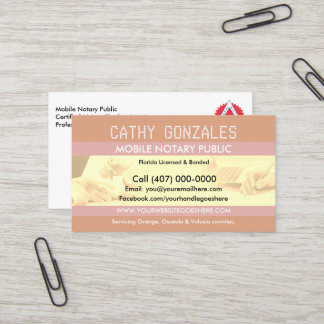 Mobile Notar Public Business Card Visitenkarte