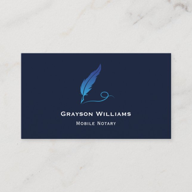 Mobile Notar QR Code Business Card Visitenkarte (Vorderseite)